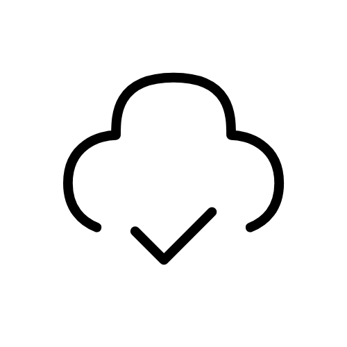 cloud and checkmark icon